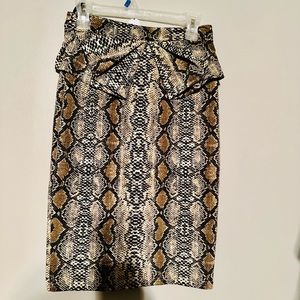 Python midi pencil skirt